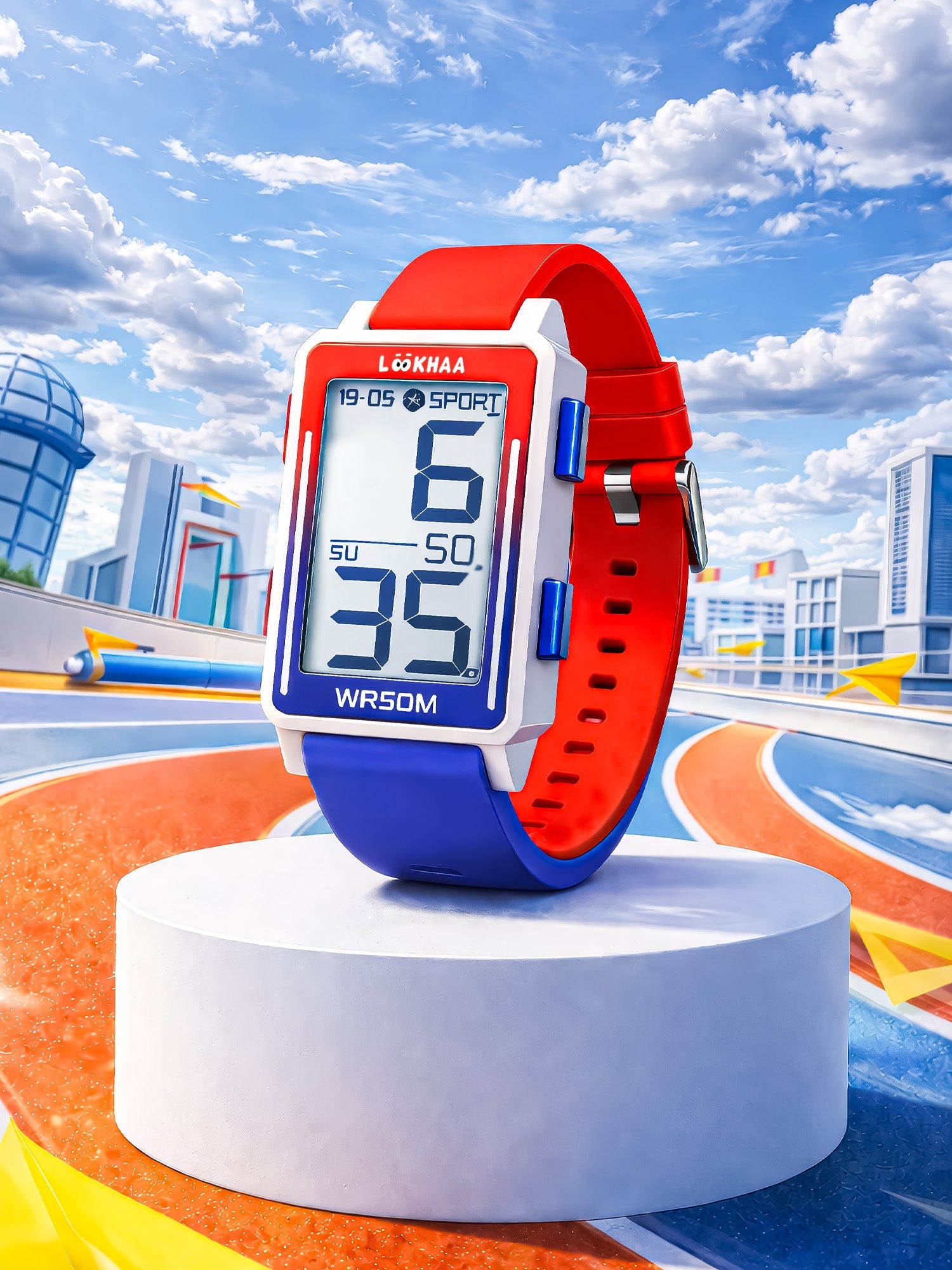 Lookhaa Kids Rectangular Shape Dial Digital Sport Watch lookhaa