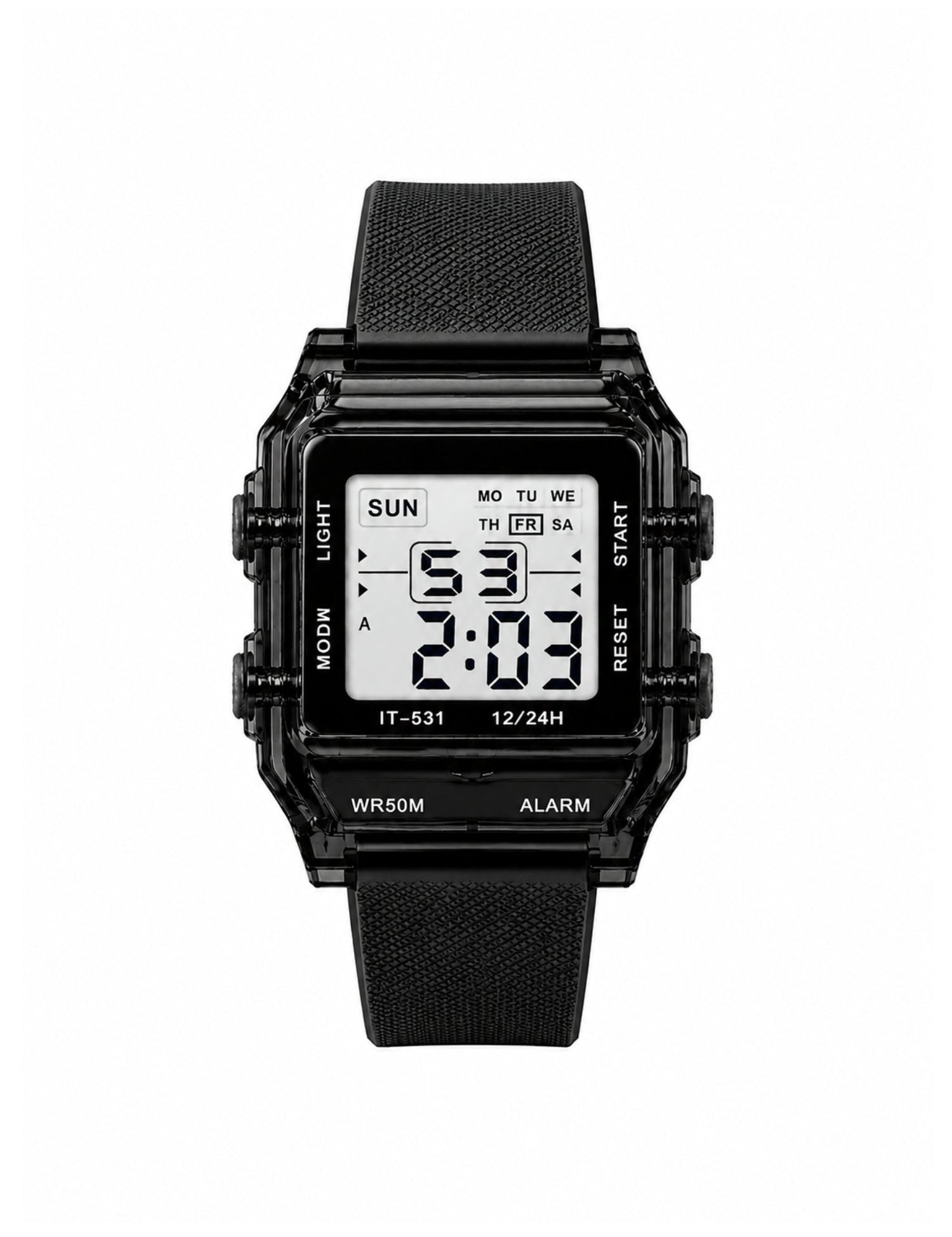 LOOKHAA Unisex Kids Black Multi-Function Digital Watch lookhaa