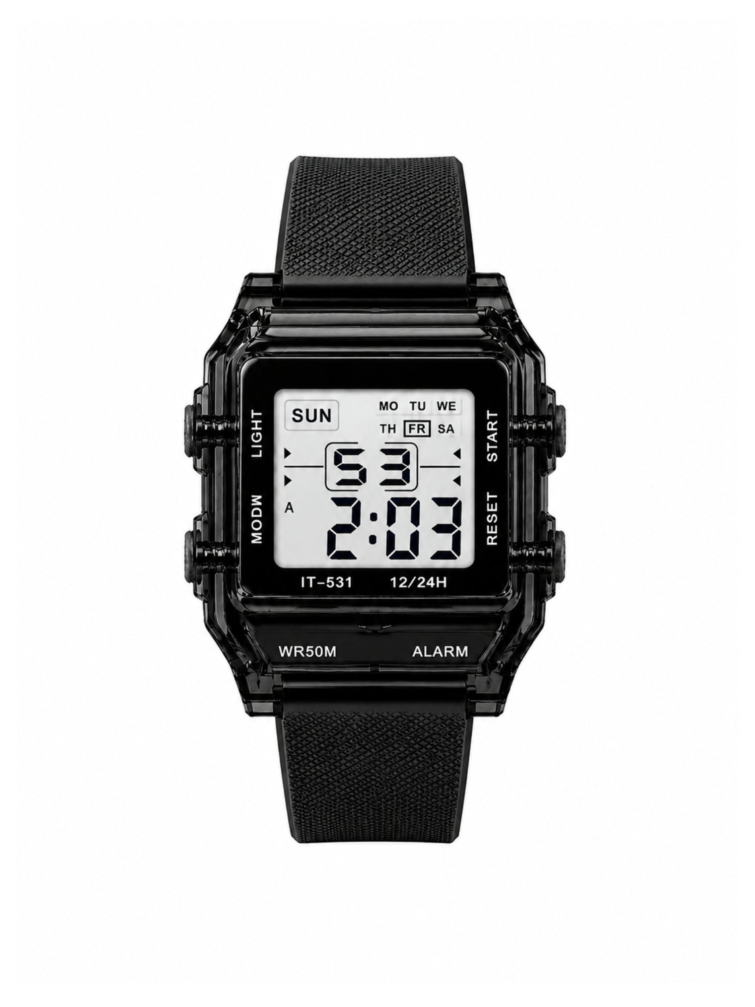 LOOKHAA Unisex Kids Black Multi-Function Digital Watch lookhaa