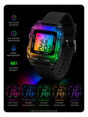 LOOKHAA Unisex Kids Black Multi-Function Digital Watch lookhaa