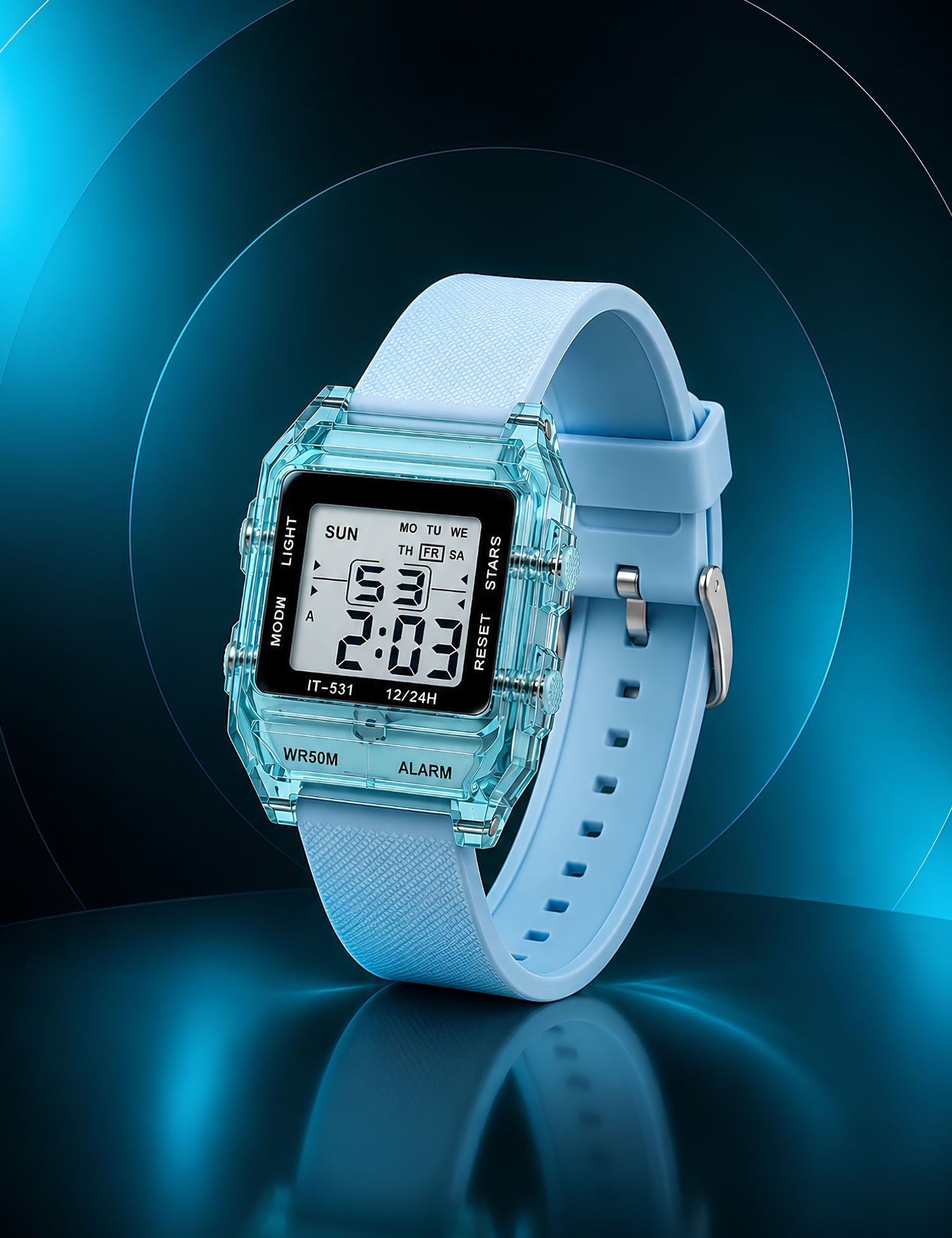 LOOKHAA Unisex Kids Blue Multi-Function Digital Watch lookhaa