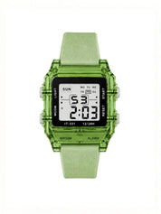 LOOKHAA Unisex Kids Transparent Green Multi-Function Digital Watch lookhaa