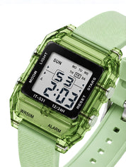 LOOKHAA Unisex Kids Transparent Green Multi-Function Digital Watch lookhaa