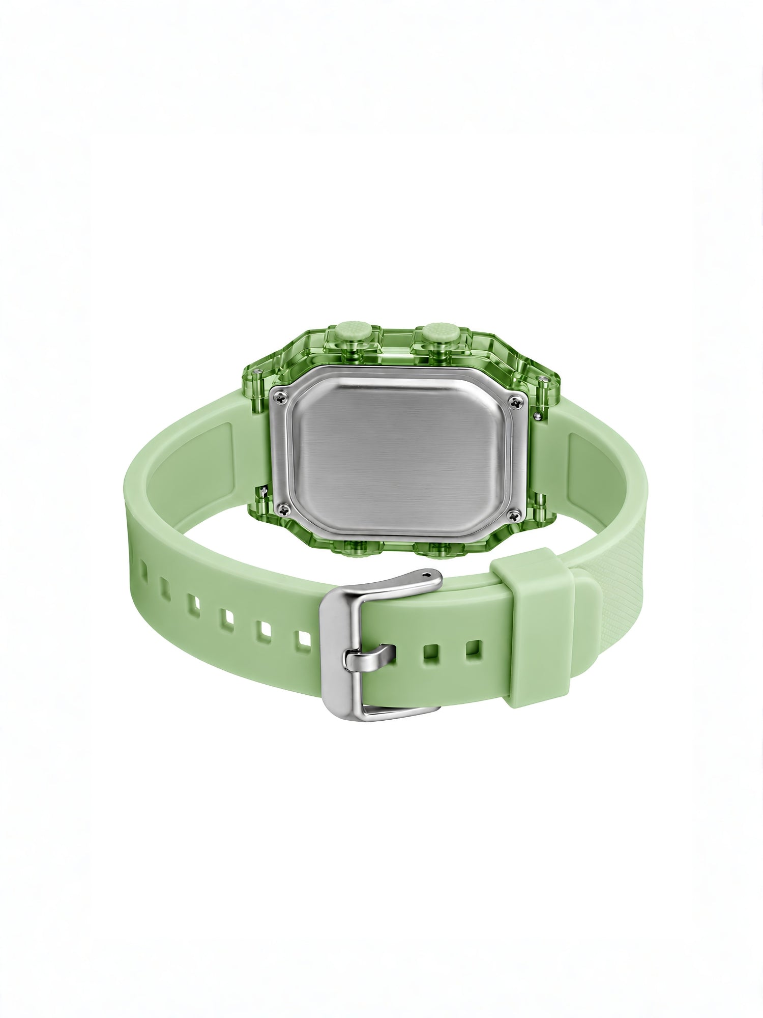 LOOKHAA Unisex Kids Transparent Green Multi-Function Digital Watch lookhaa