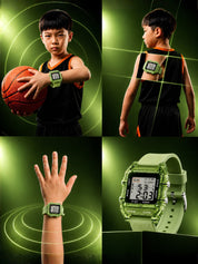 LOOKHAA Unisex Kids Transparent Green Multi-Function Digital Watch lookhaa