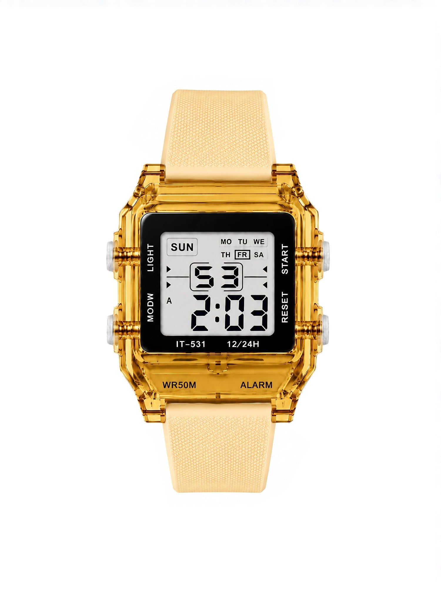 LOOKHAA Unisex Kids Cream Multi-Function Digital Watch lookhaa
