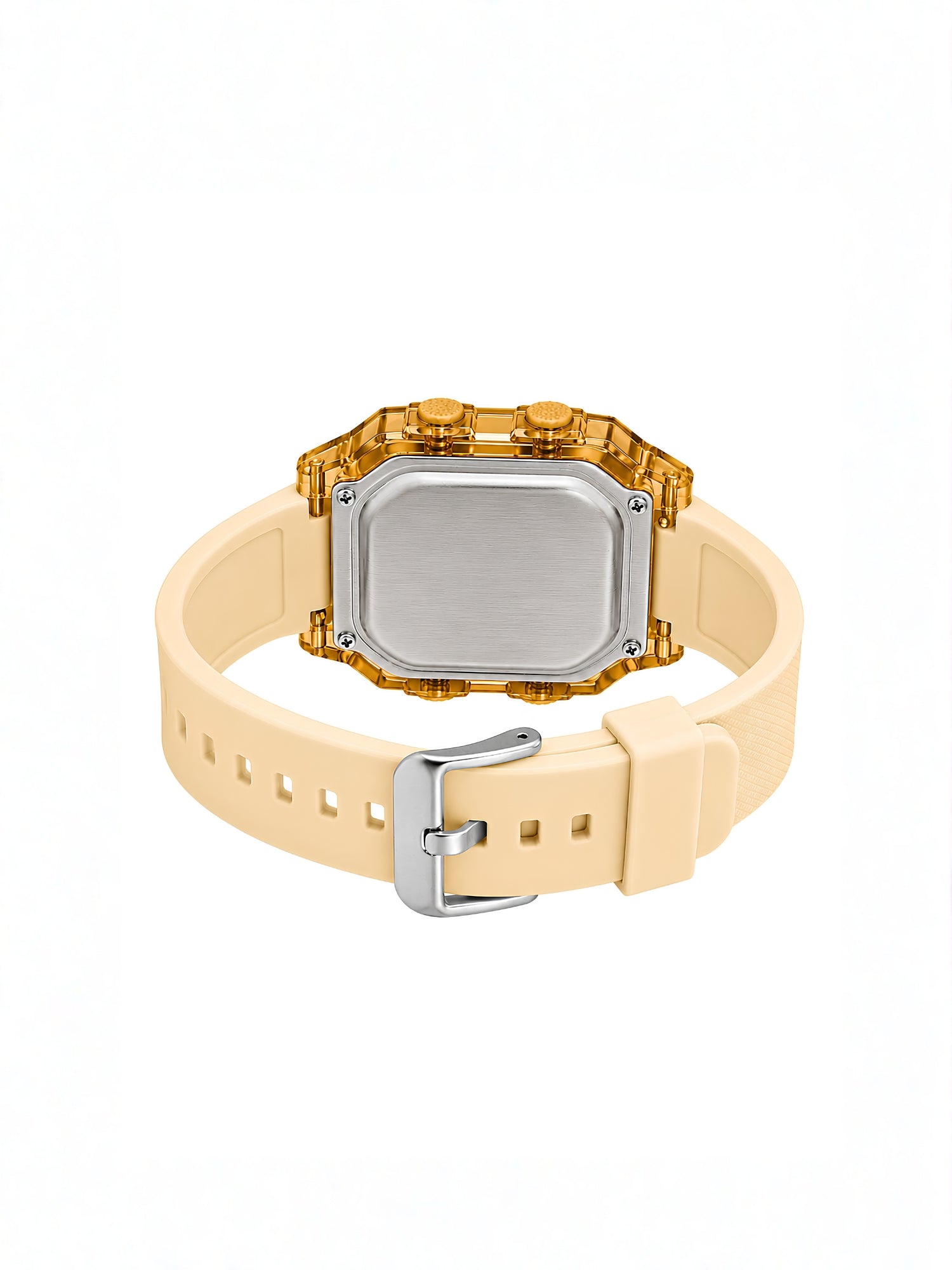 LOOKHAA Unisex Kids Cream Multi-Function Digital Watch lookhaa