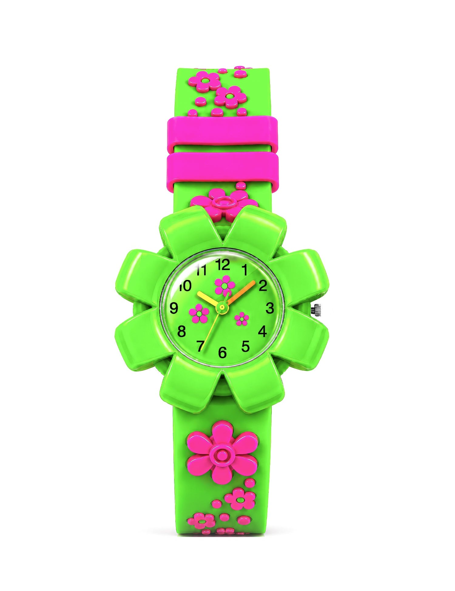 LOOKHAA Girls Kids Green Flower Analog Watch lookhaa