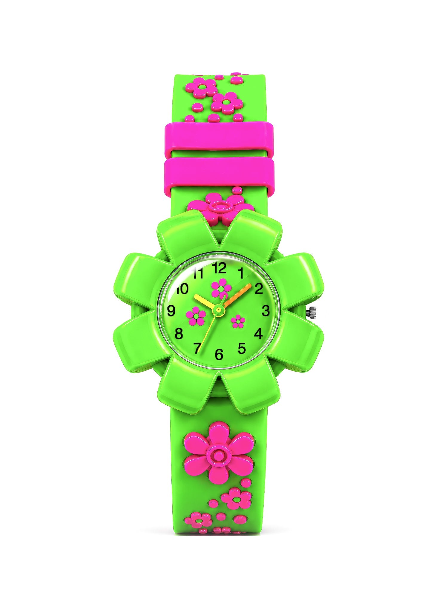 LOOKHAA Girls Kids Green Flower Analog Watch lookhaa