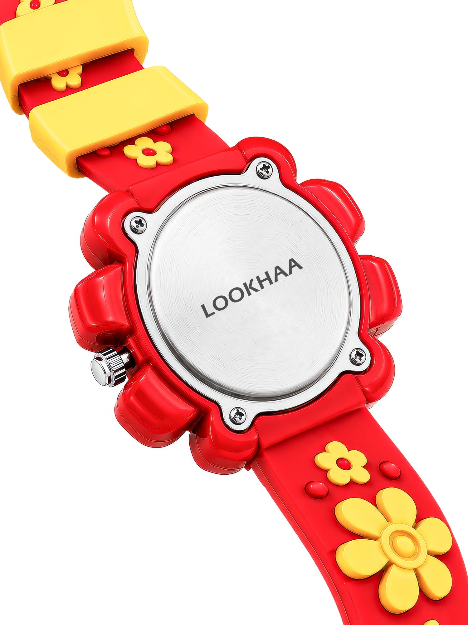 LOOKHAA Girls Kids Red Flower Analog Watch lookhaa