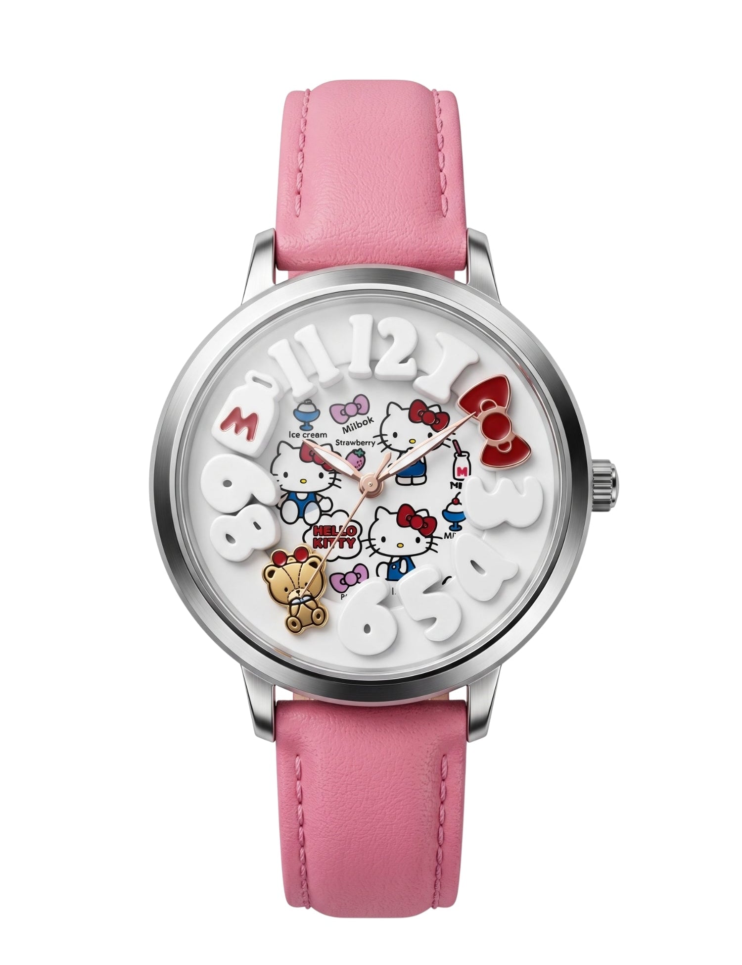 LOOKHAA Trendy Girls Analog Watch with Pink Leather Strap lookhaa