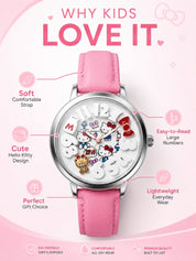 LOOKHAA Trendy Girls Analog Watch with Pink Leather Strap lookhaa