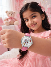LOOKHAA Trendy Girls Analog Watch with Pink Leather Strap lookhaa