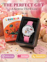 LOOKHAA Trendy Girls Analog Watch with Pink Leather Strap lookhaa
