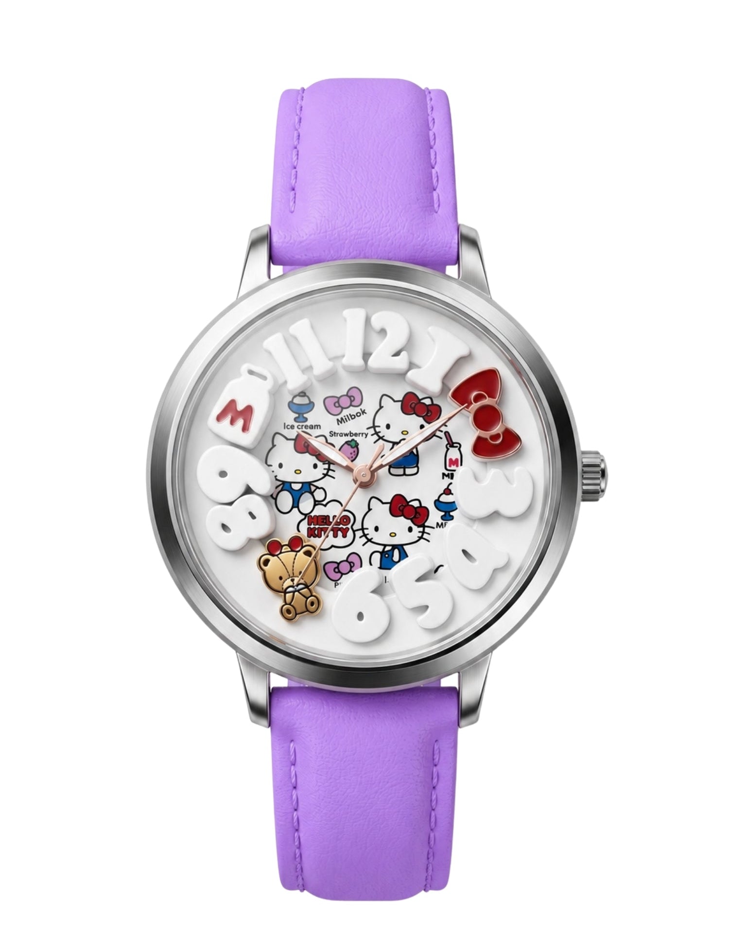 LOOKHAA Trendy Girls Analog Watch with Purple Leather Strap -Purple lookhaa