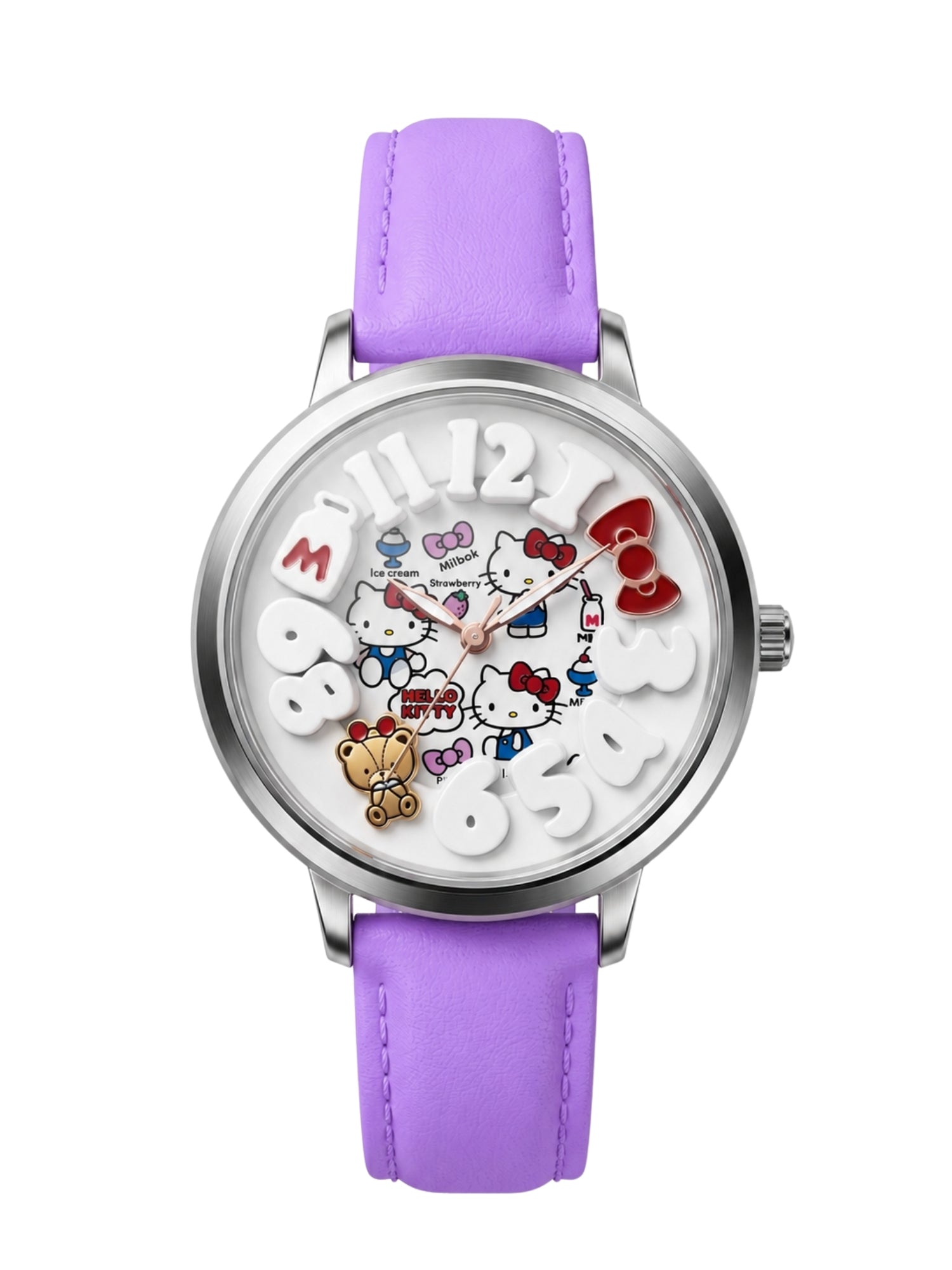 LOOKHAA Trendy Girls Analog Watch with Purple Leather Strap -Purple lookhaa
