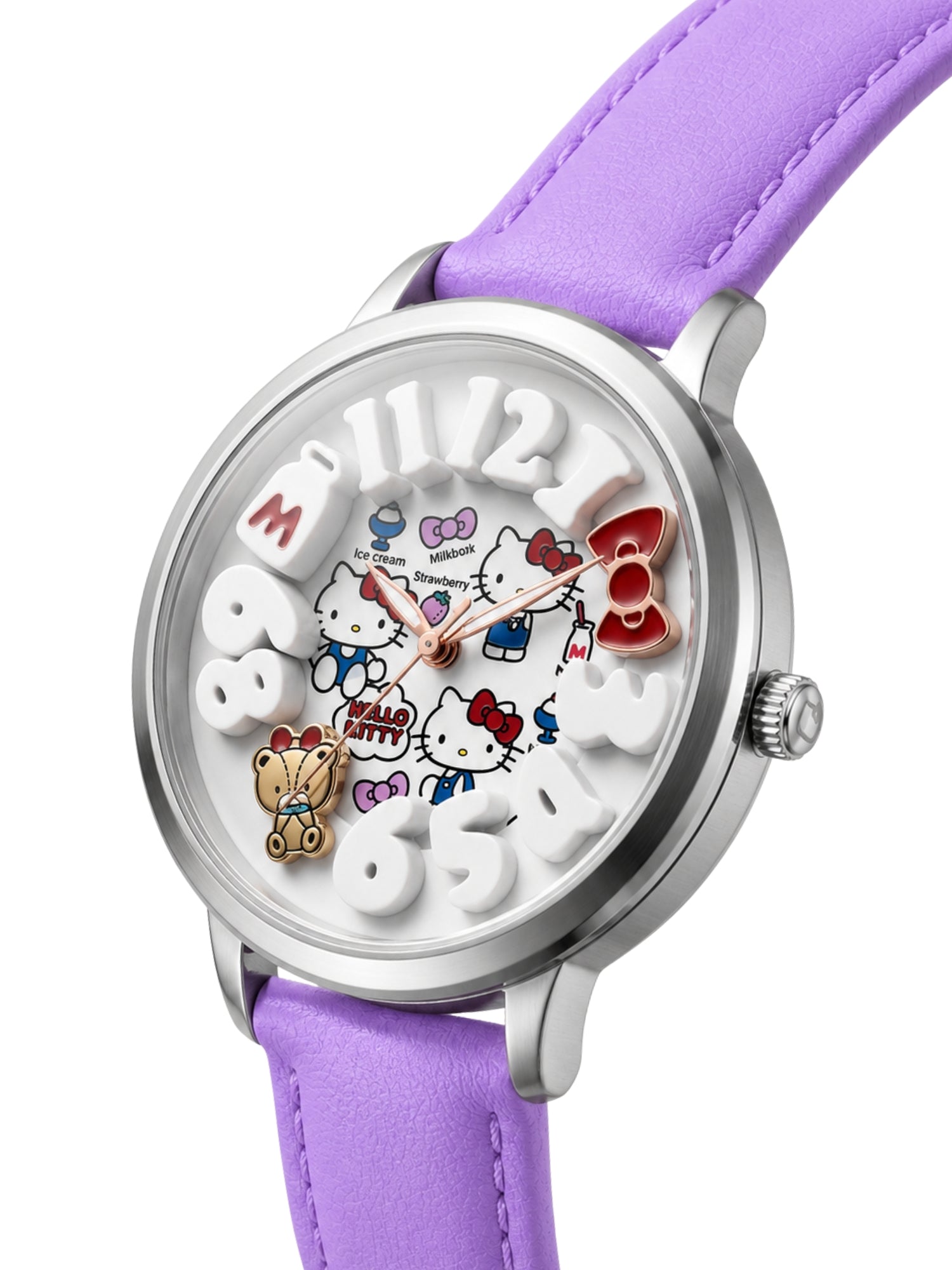 LOOKHAA Trendy Girls Analog Watch with Purple Leather Strap -Purple lookhaa