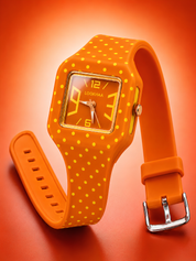 LOOKHAA Kids CandyPop Square Dial Analog Watch with Silicone Strap – Orange & Yellow lookhaa