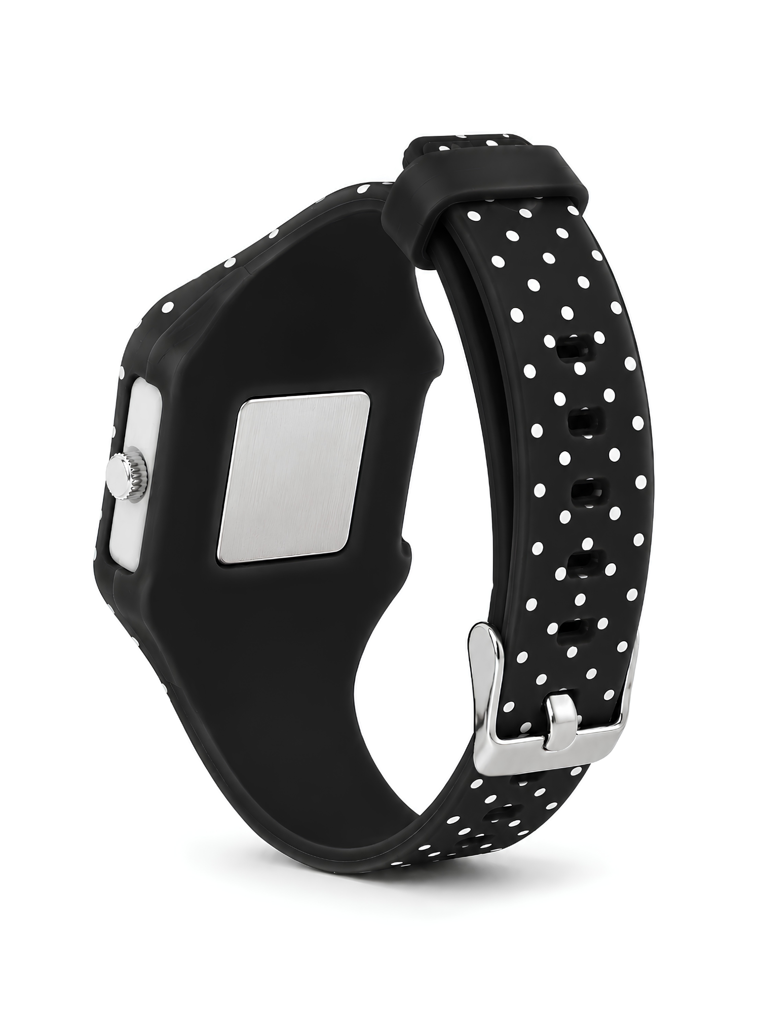 LOOKHAA Kids CandyPop Square Dial Analog Watch with Silicone Strap – Black & White lookhaa