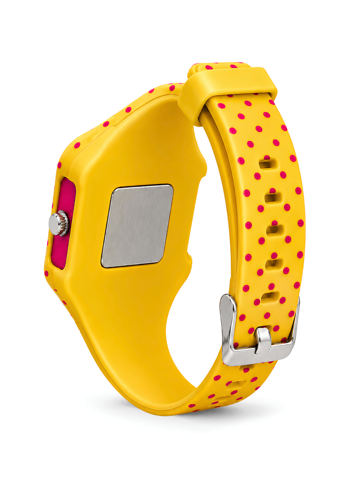 LOOKHAA Kids CandyPop Square Dial Analog Watch with Silicone Strap – Yellow & Pink lookhaa