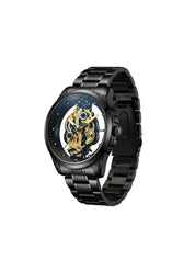 LOOKHAA Men’s Premium Black Skeleton Style Analog Watch