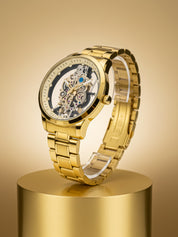 LOOKHAA Men’s Premium Gold Skeleton Style Analog Watch