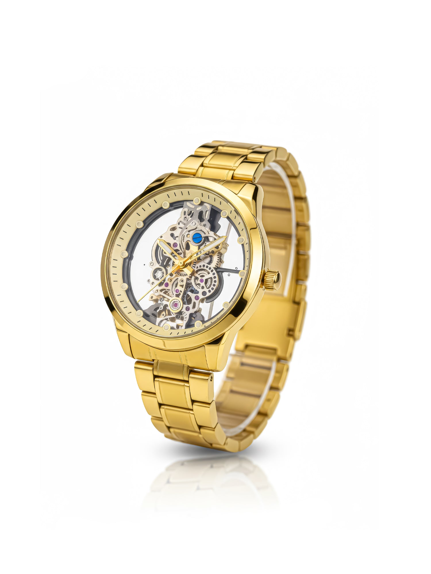 LOOKHAA Men’s Premium Gold Skeleton Style Analog Watch