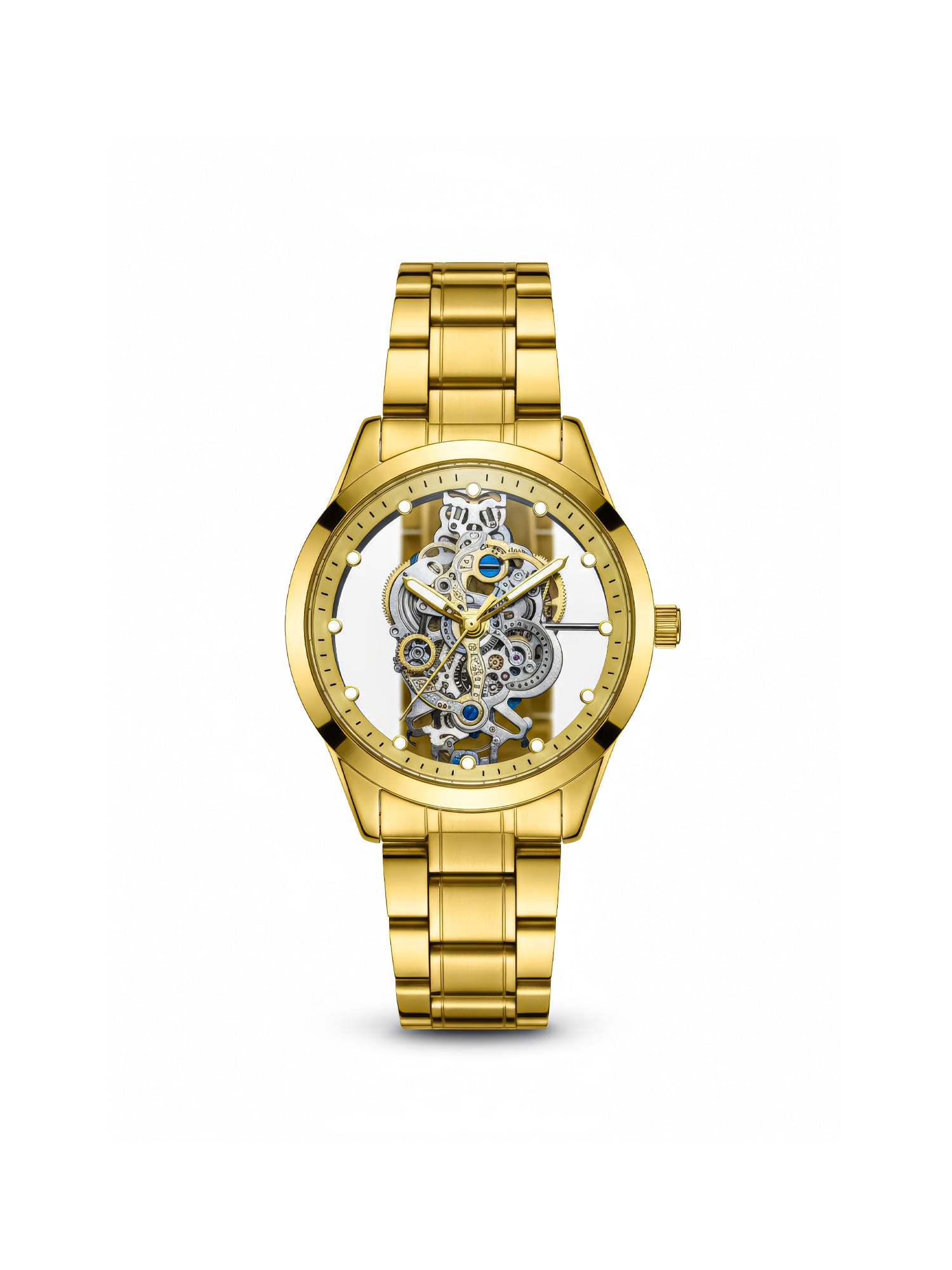 LOOKHAA Men’s Premium Gold Skeleton Style Analog Watch