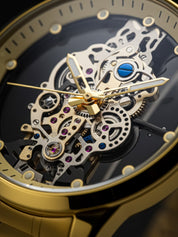 LOOKHAA Men’s Premium Gold Skeleton Style Analog Watch