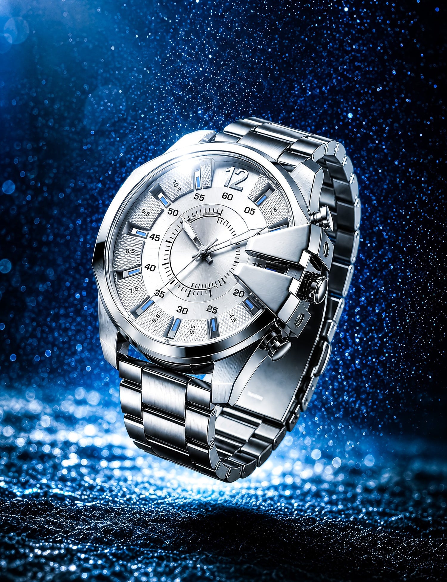LOOKHAA Men Dial & Stainless Steel Bracelet Style Straps Analogue Watch lookhaa