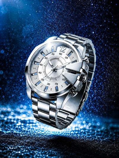 LOOKHAA Men Dial & Stainless Steel Bracelet Style Straps Analogue Watch