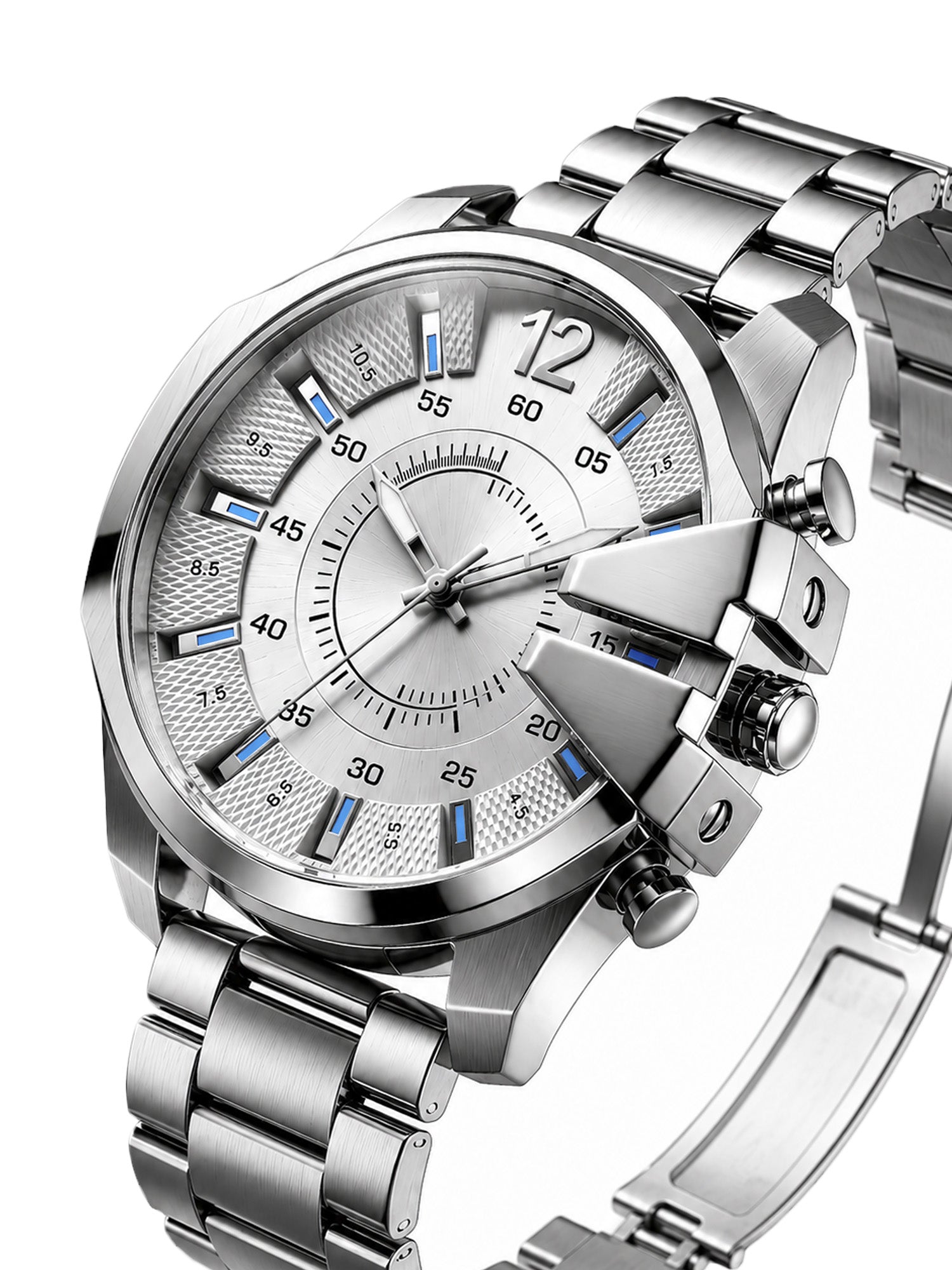 LOOKHAA Men Dial & Stainless Steel Bracelet Style Straps Analogue Watch lookhaa