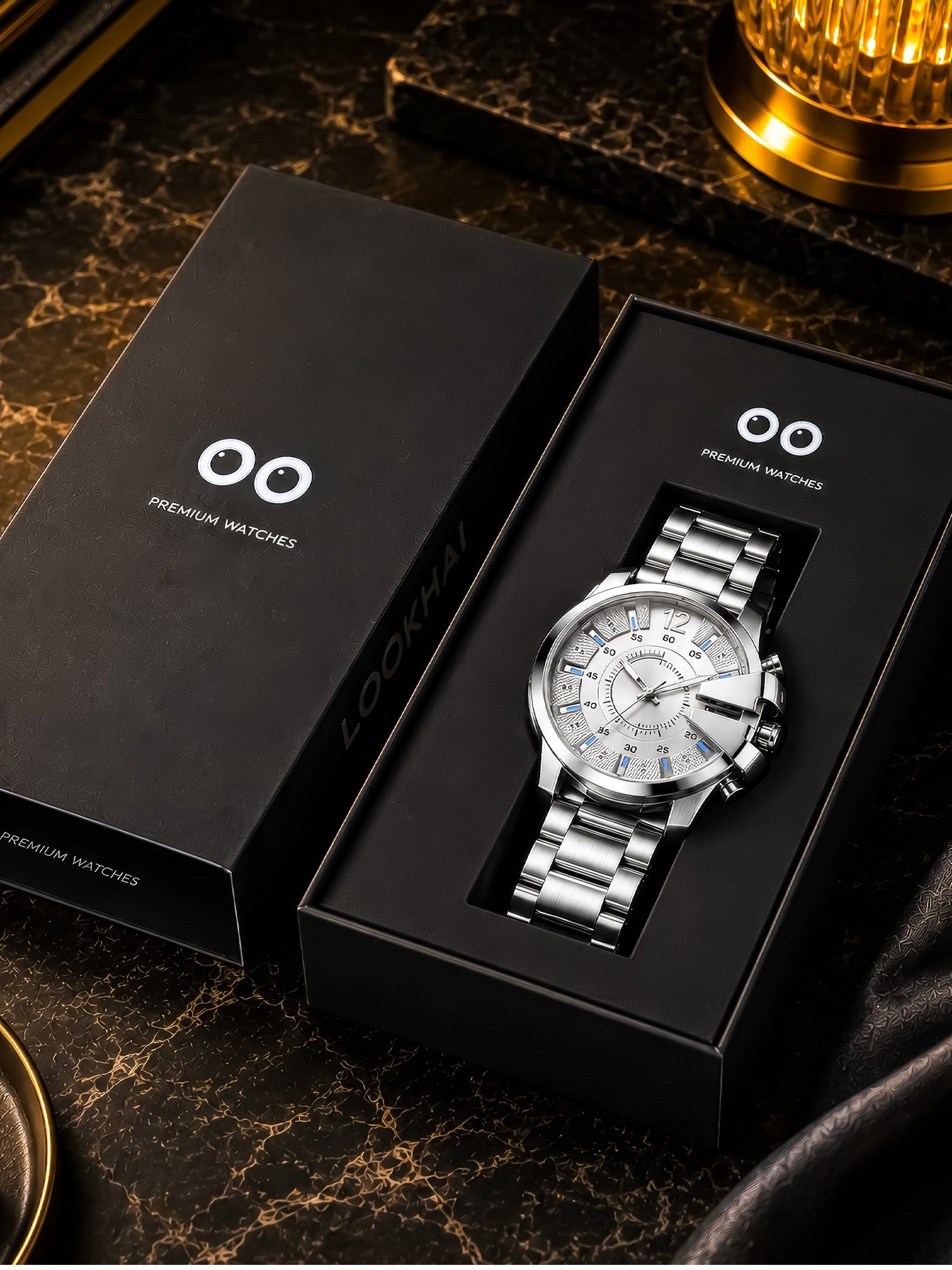 LOOKHAA Men Dial & Stainless Steel Bracelet Style Straps Analogue Watch lookhaa