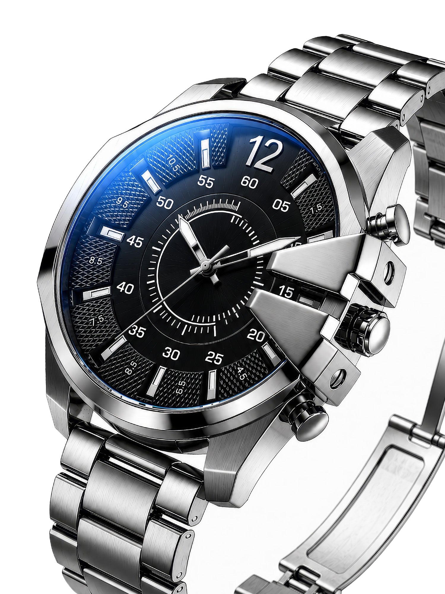 LOOKHAA Men Dial & Stainless Steel Bracelet Style Straps Analogue Watch (Copy) lookhaa