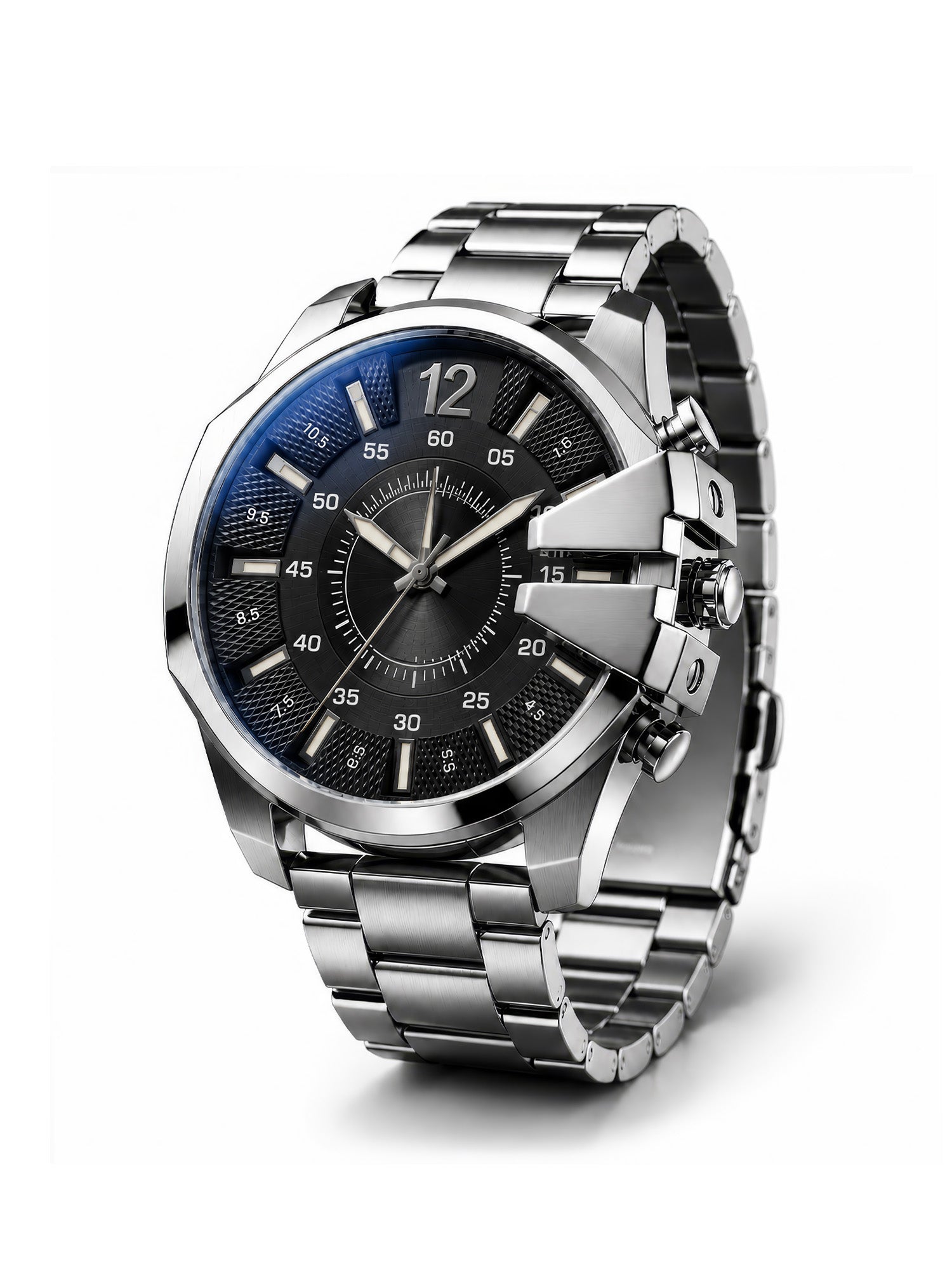 LOOKHAA Men Dial & Stainless Steel Bracelet Style Straps Analogue Watch (Copy) lookhaa