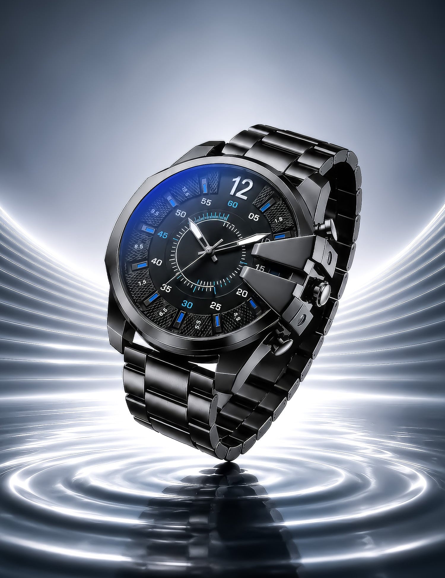 LOOKHAA Men Dial & Stainless Steel Bracelet Style Straps Analogue Watch lookhaa