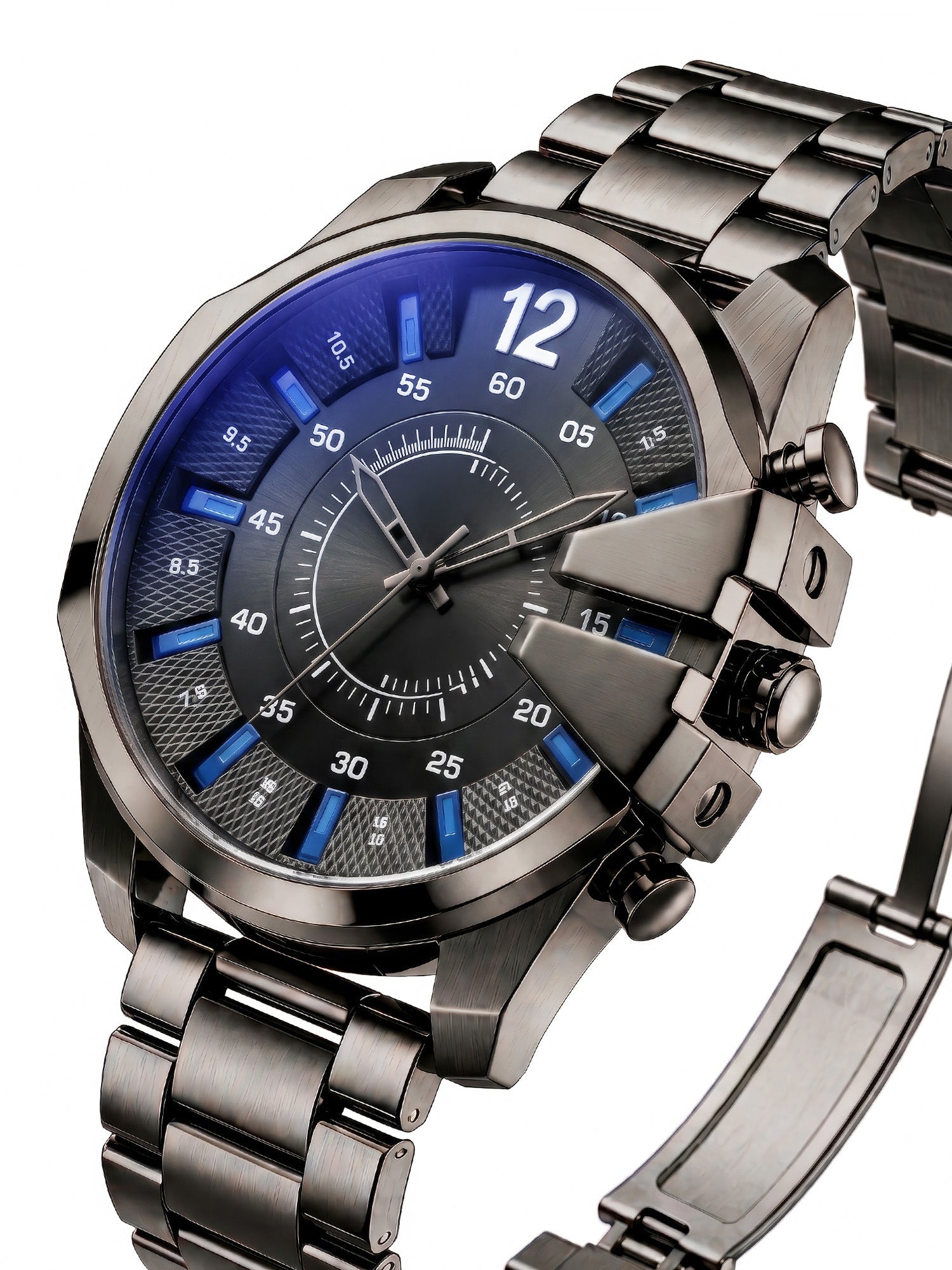 LOOKHAA Men Dial & Stainless Steel Bracelet Style Straps Analogue Watch lookhaa