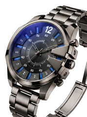 LOOKHAA Men Dial & Stainless Steel Bracelet Style Straps Analogue Watch lookhaa