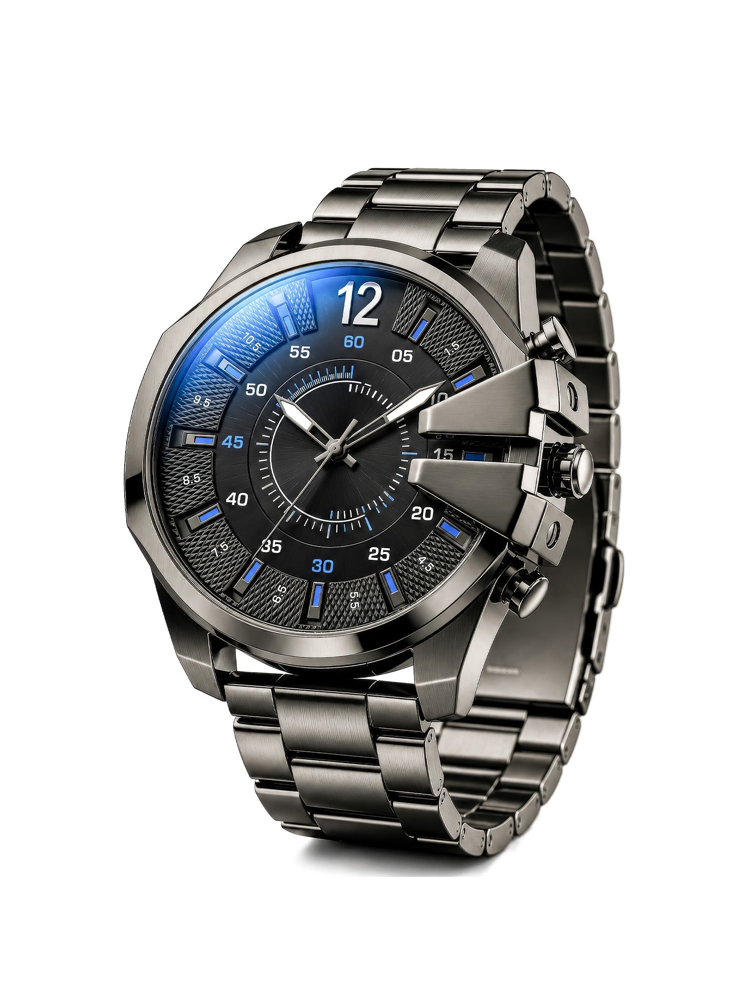 LOOKHAA Men Dial & Stainless Steel Bracelet Style Straps Analogue Watch lookhaa