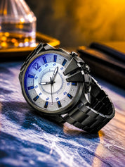 LOOKHAA Men Dial & Stainless Steel Bracelet Style Straps Analogue Watch lookhaa