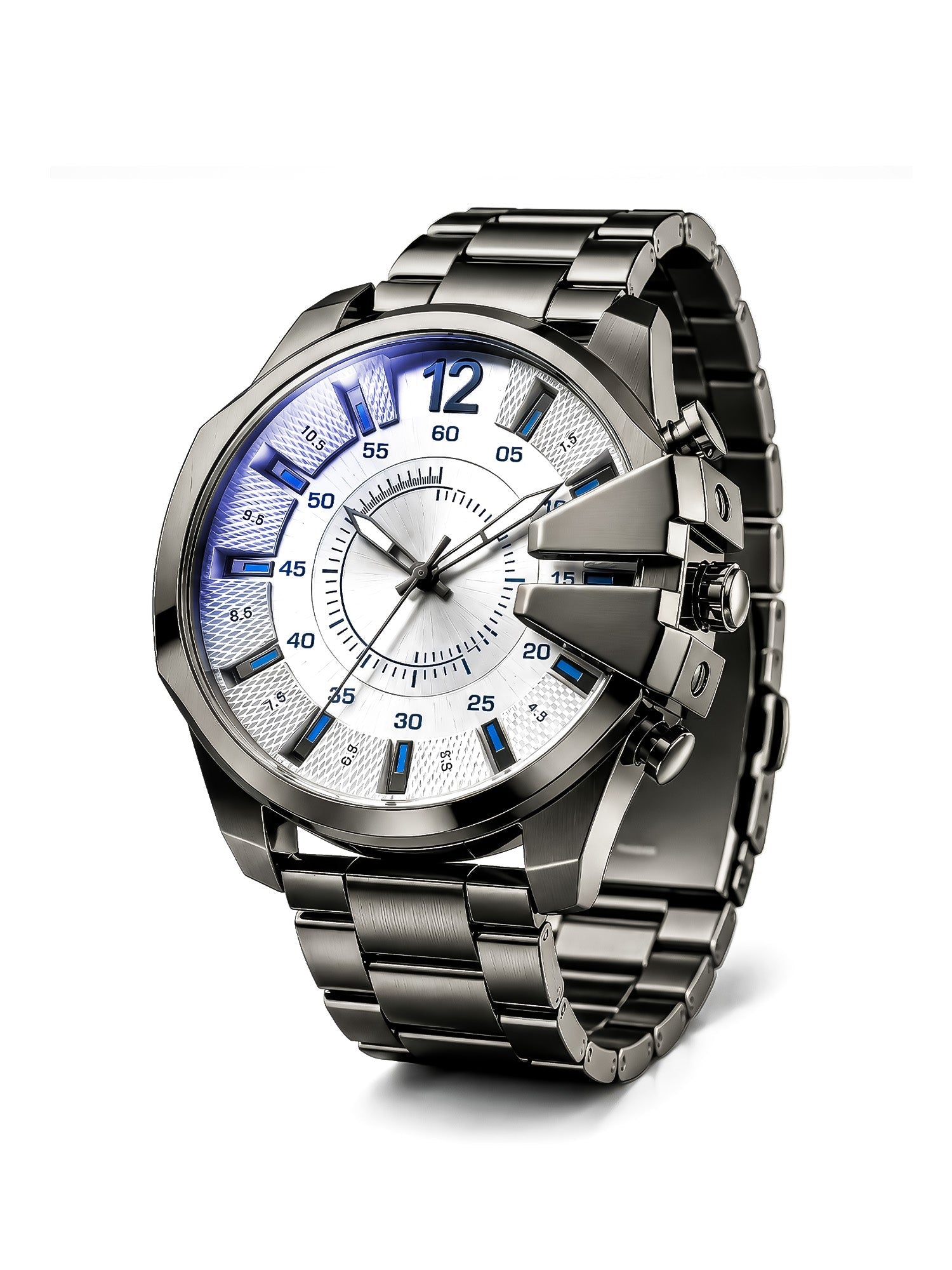 LOOKHAA Men Dial & Stainless Steel Bracelet Style Straps Analogue Watch lookhaa