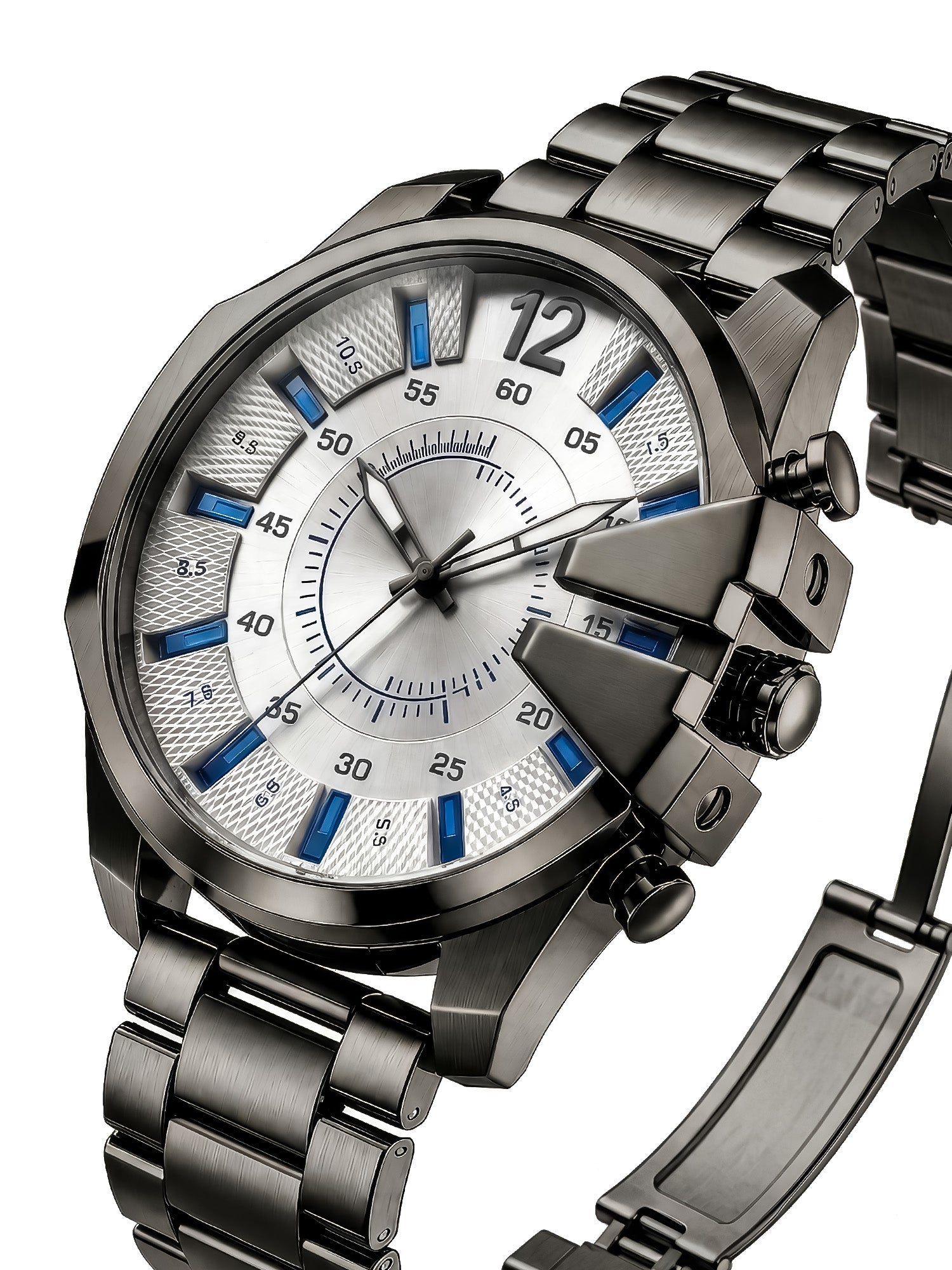 LOOKHAA Men Dial & Stainless Steel Bracelet Style Straps Analogue Watch lookhaa