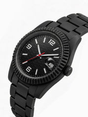LOOKHAA Men Black Fiber Analog Watch with Date Display lookhaa