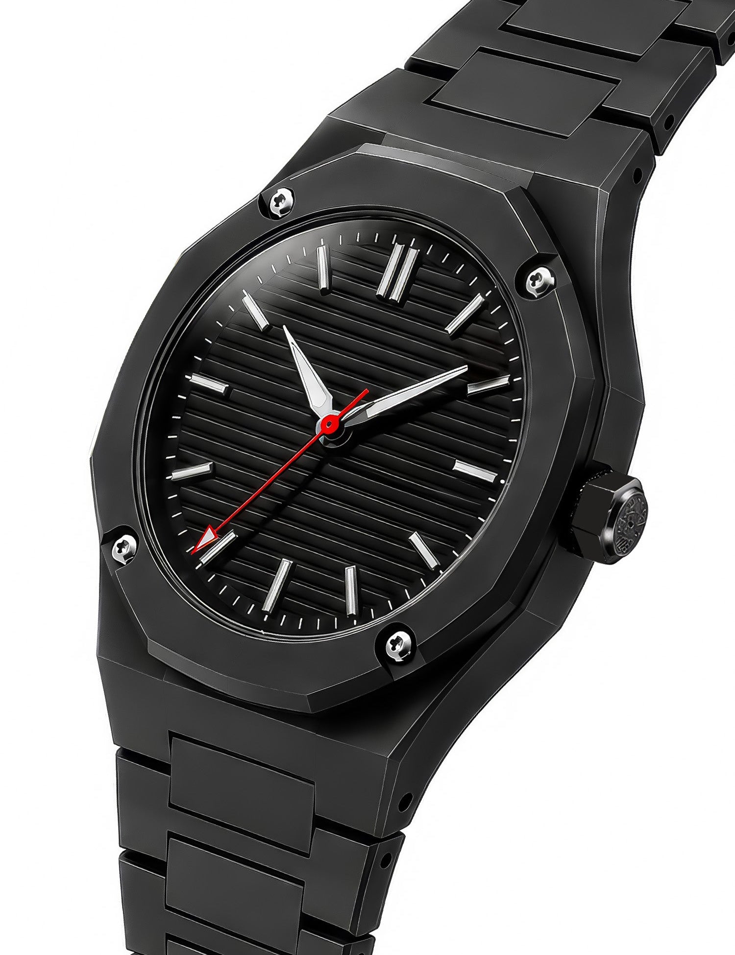 LOOKHAA Men Black Fiber Analog Watch lookhaa