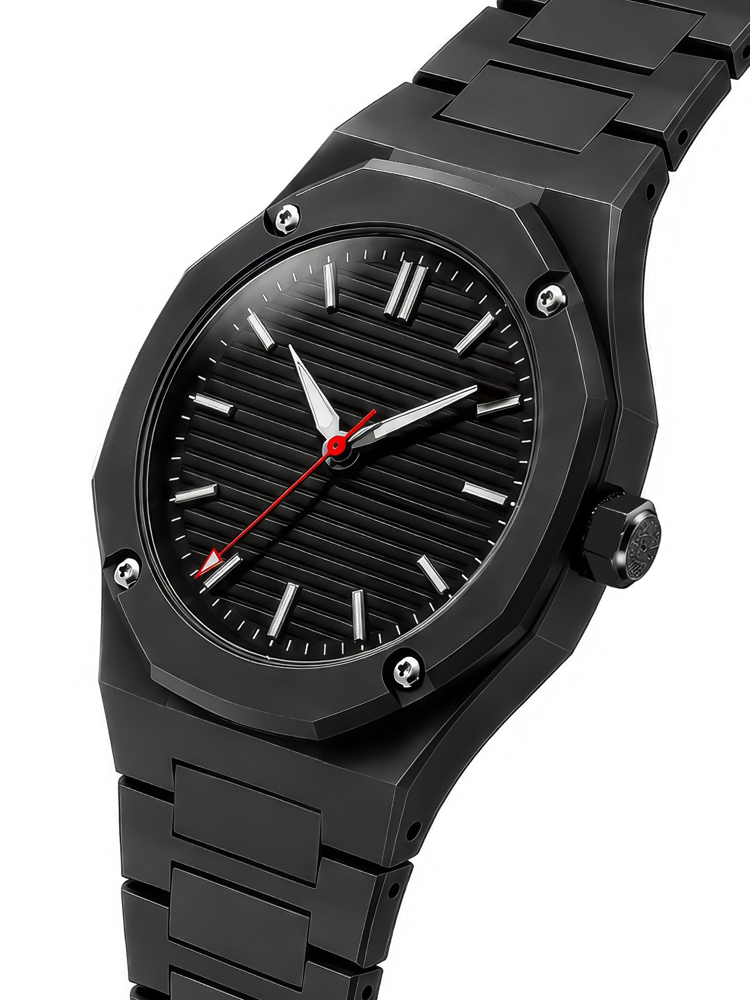 LOOKHAA Men Black Fiber Analog Watch lookhaa