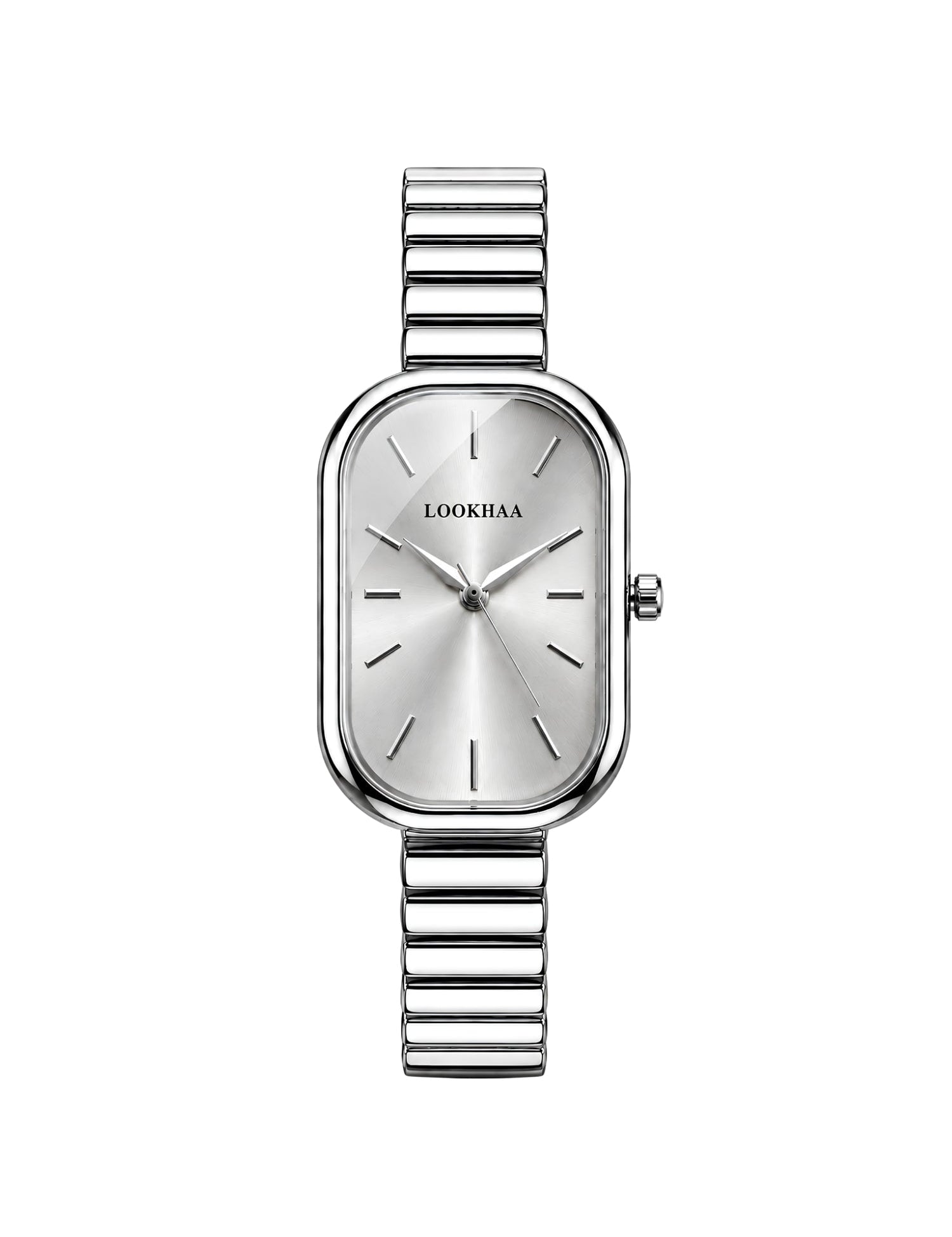 LOOKHAA Women's Luxury Silver Oval Dial Bracelet Watch lookhaa