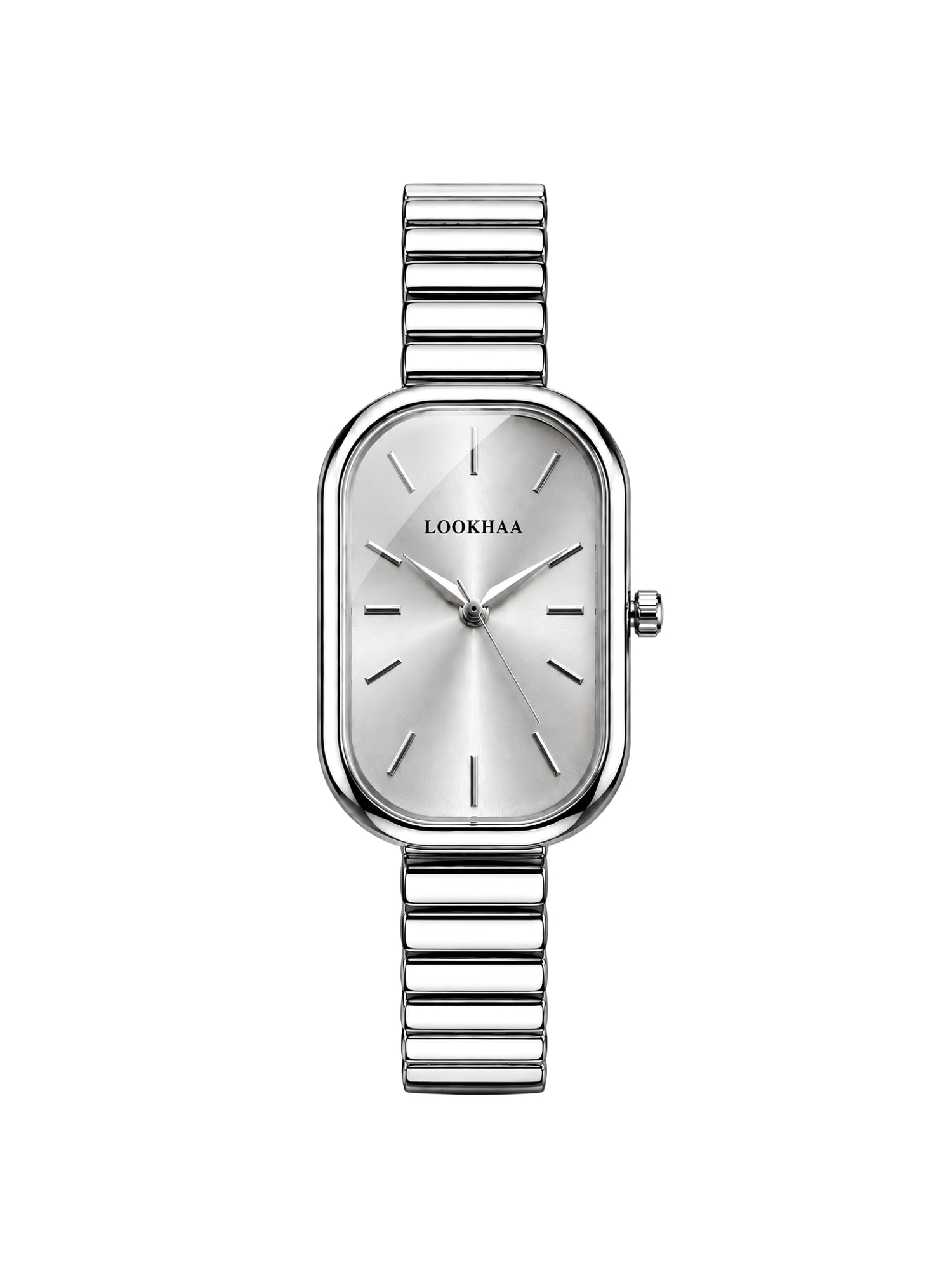 LOOKHAA Women's Luxury Silver Oval Dial Bracelet Watch lookhaa