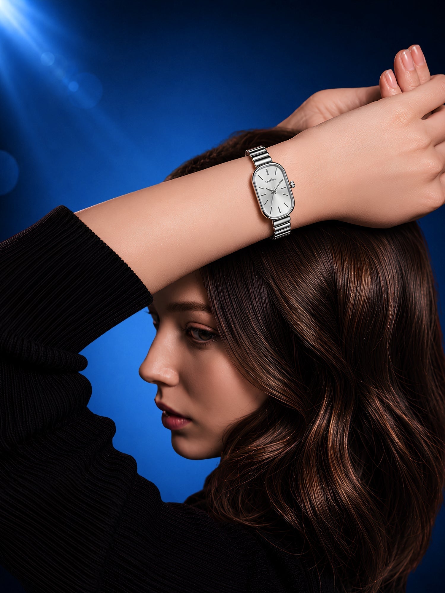 LOOKHAA Women's Luxury Silver Oval Dial Bracelet Watch lookhaa