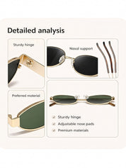 Lookhaa Unisex Oval Sunglasses with UV Protected Lens lookhaa