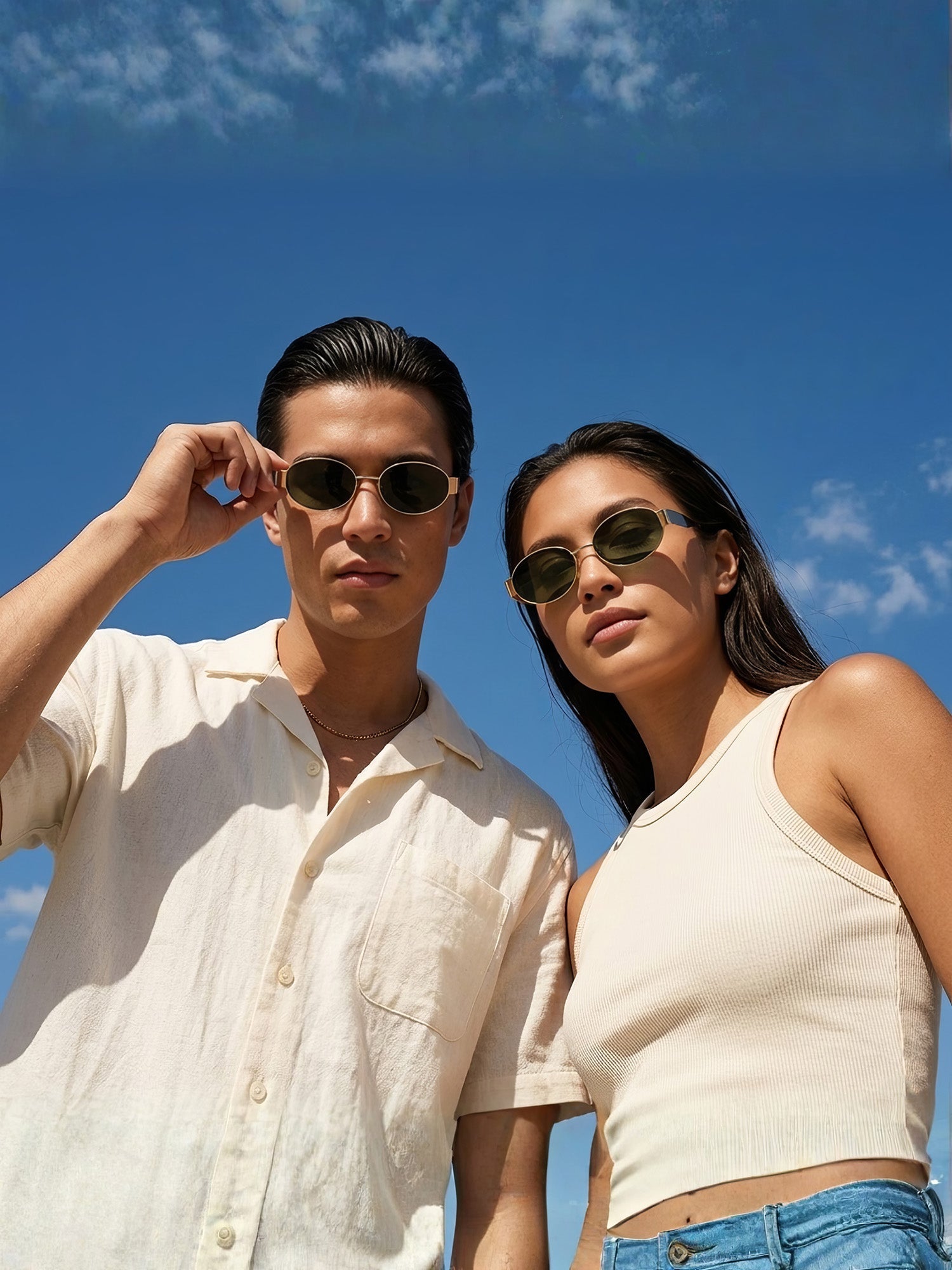Lookhaa Unisex Oval Sunglasses with UV Protected Lens lookhaa